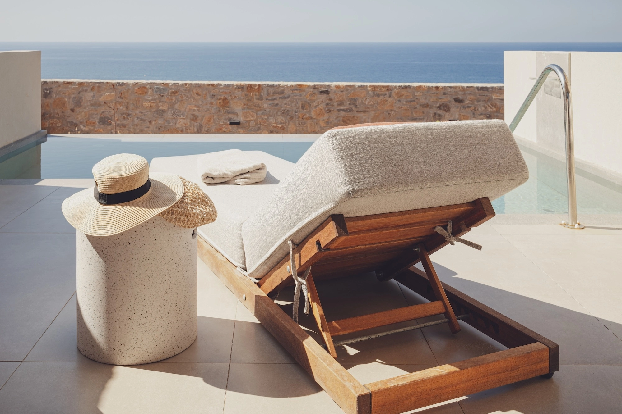 Whitewashed Mediterranean property against the sky